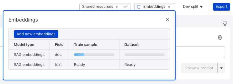 Embeddings Progress