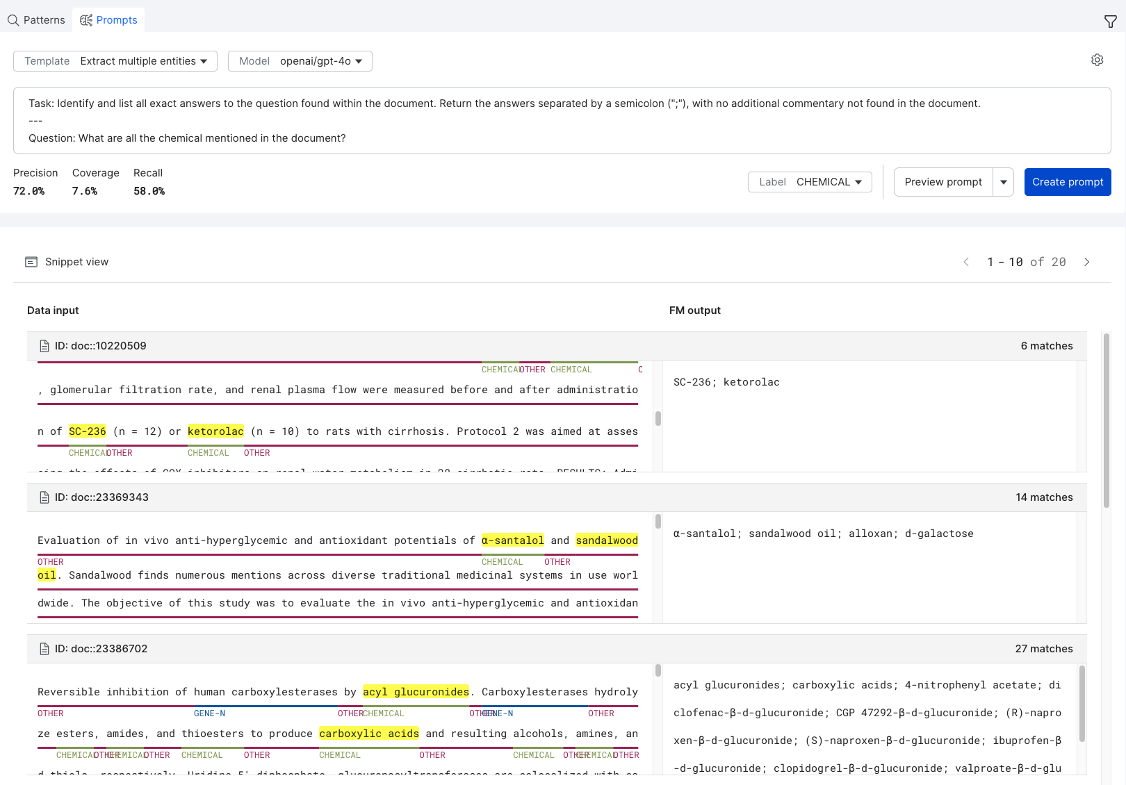 Sequence Tagging Example