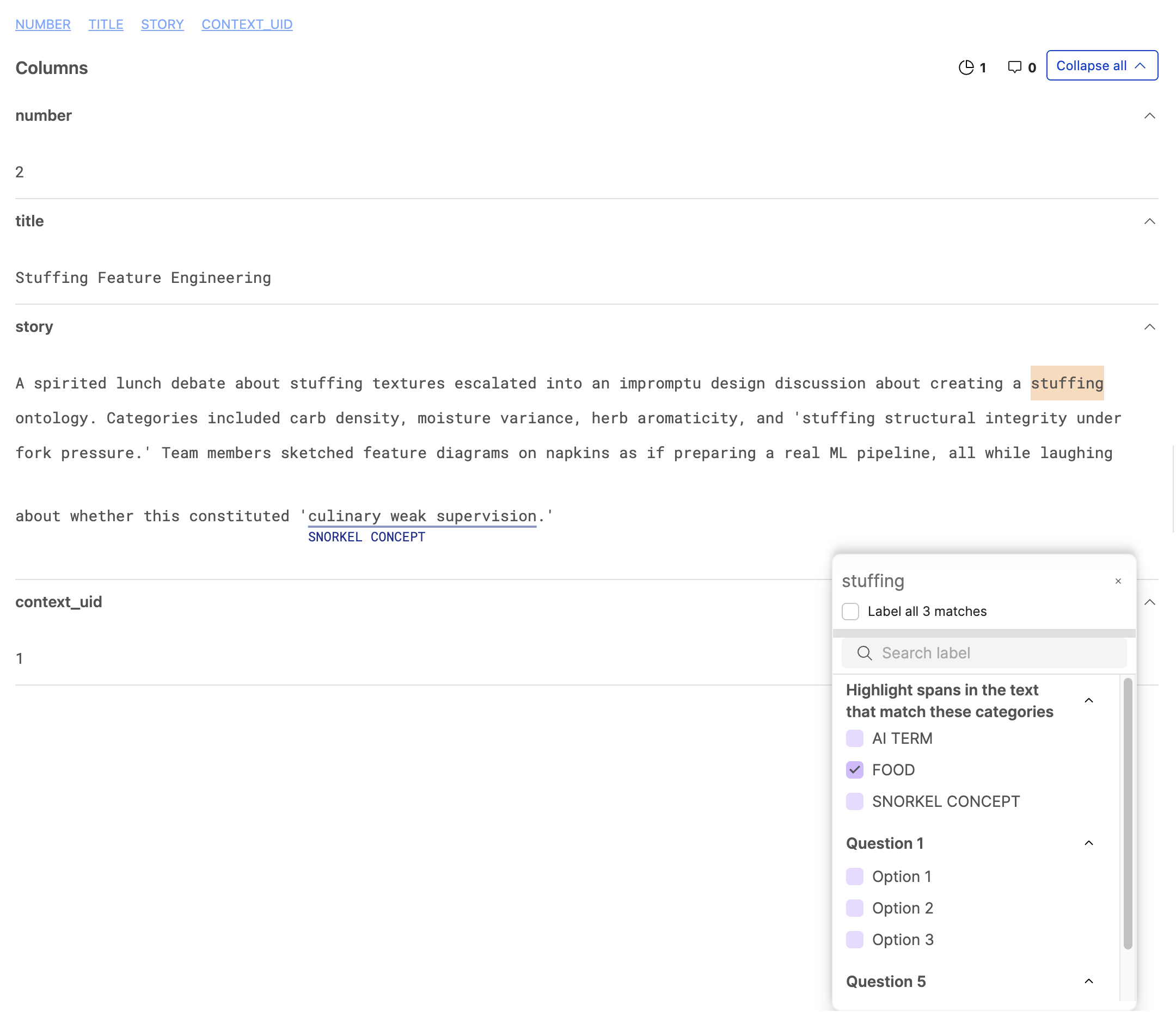 Annotate seq tagging label question