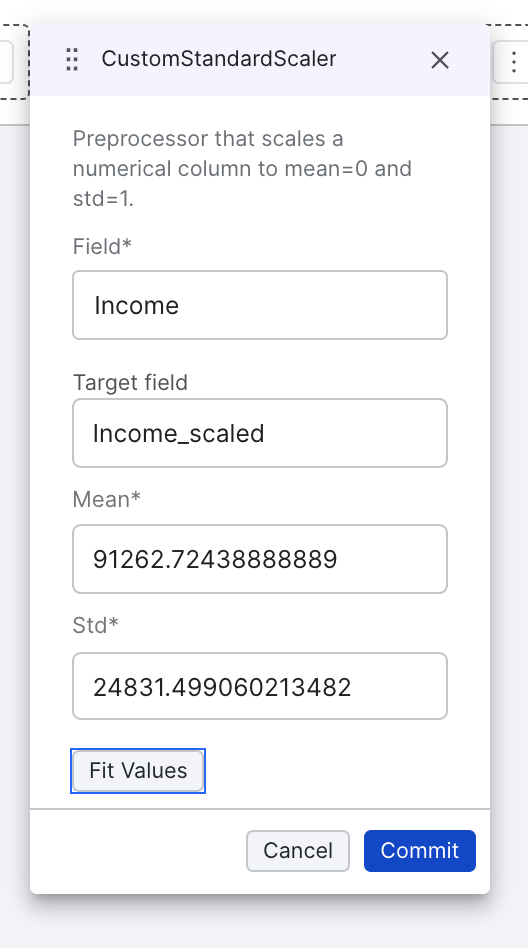 The result of fitting an operator in DAG