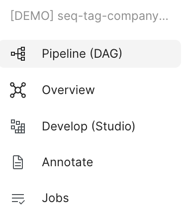 Pipeline (DAG) page