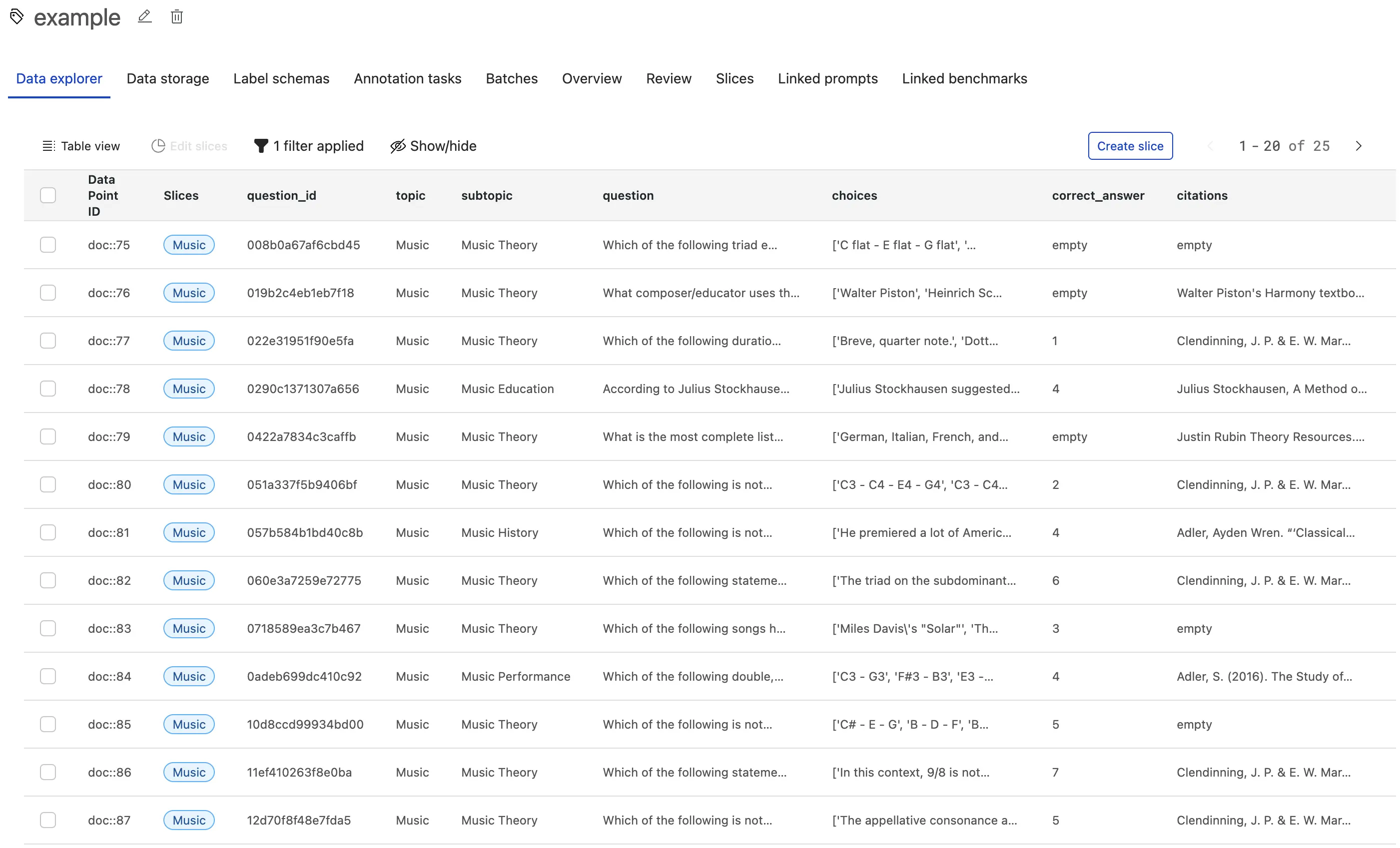 Data Explorer Page
