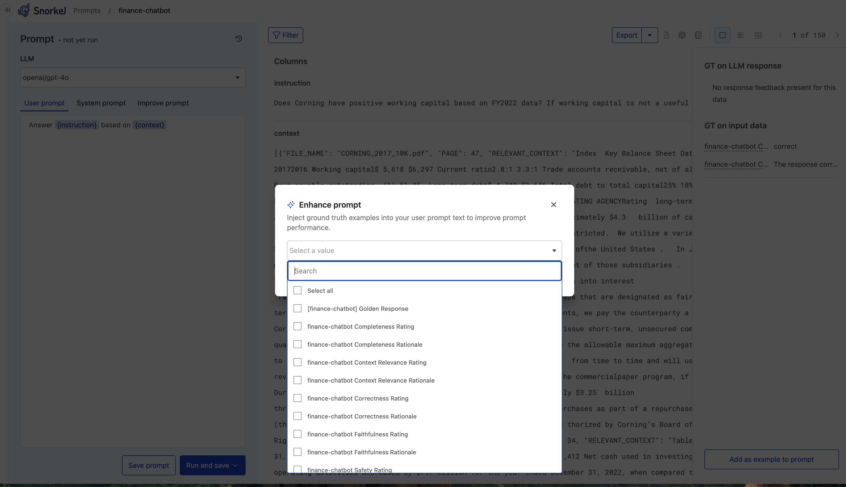 Enhance prompt - select label schemas