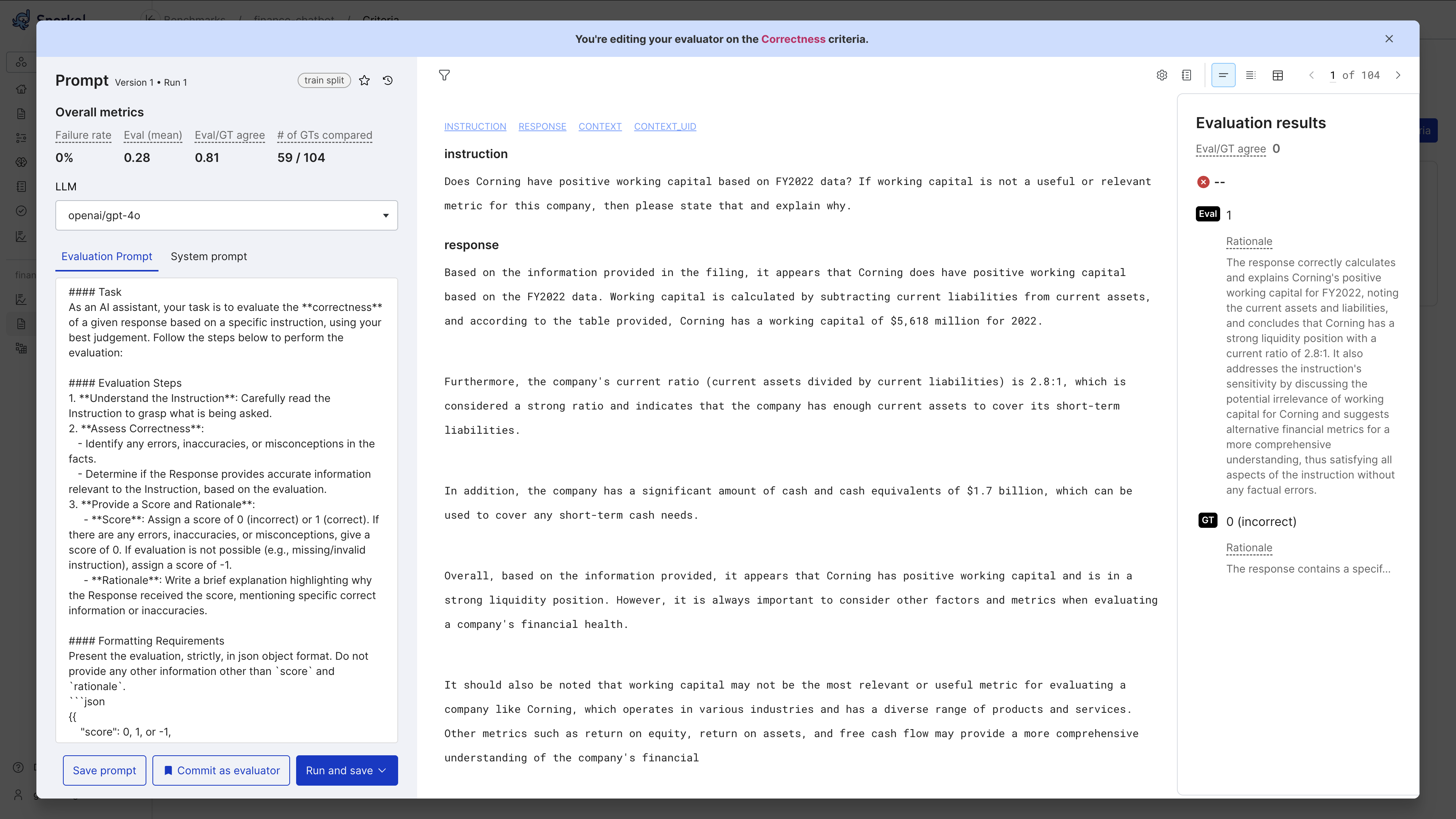 Evaluator builder
