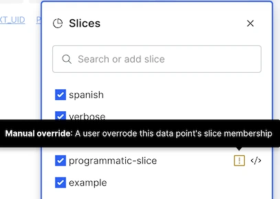 Slice-Overrides