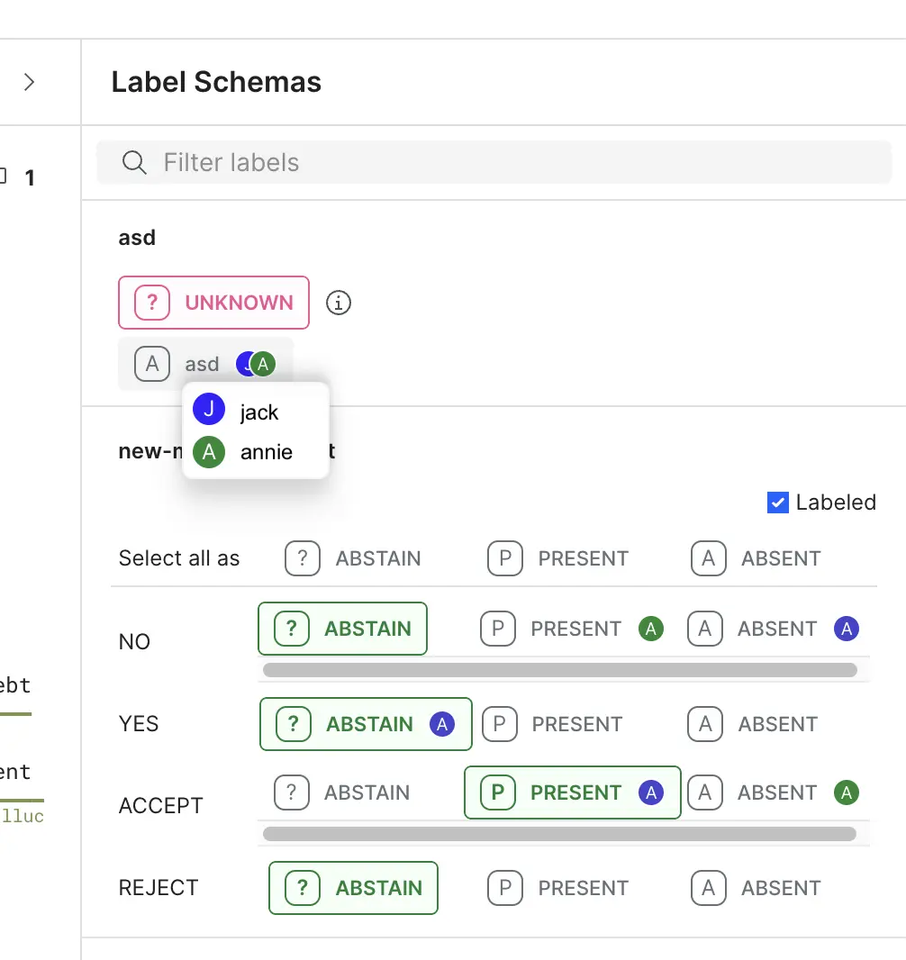 Review classification and extraction annotations