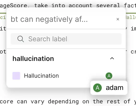 Review sequence tagging annotations