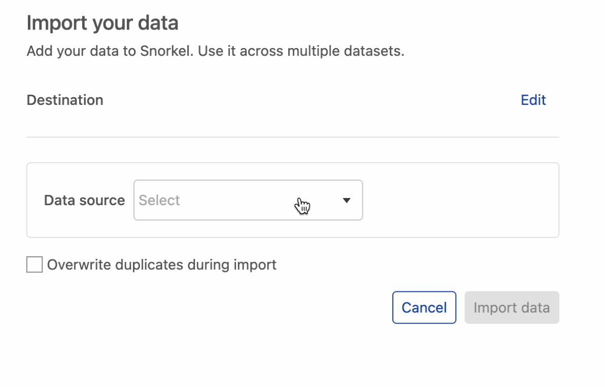 data storage step 1