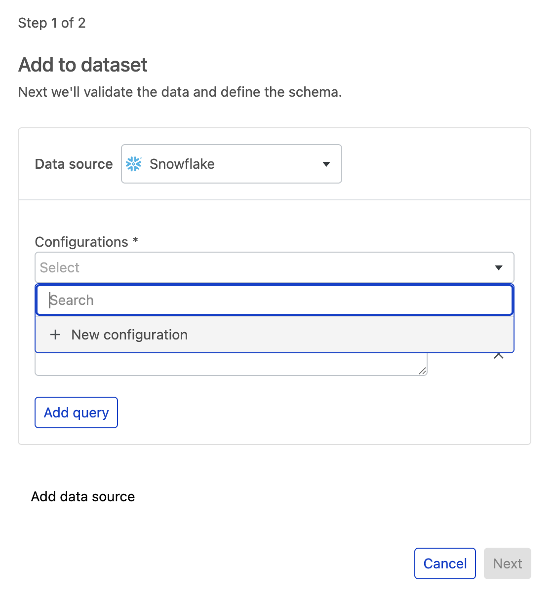 Configuration button