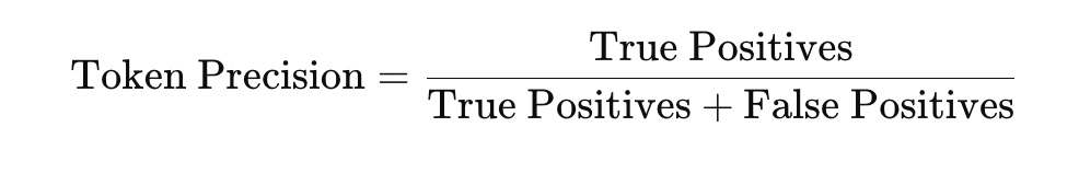 Token precision formula