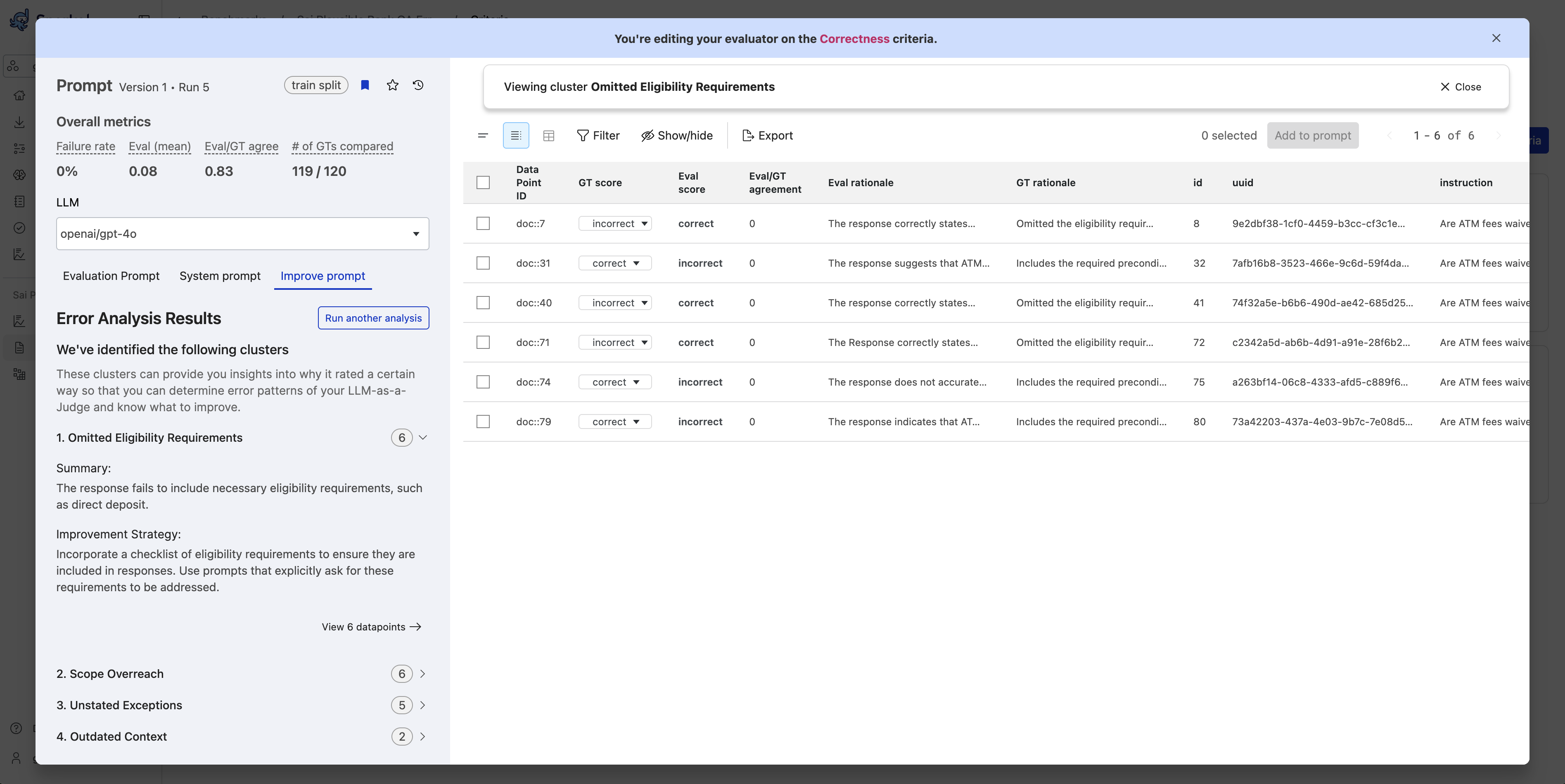 View x datapoints button